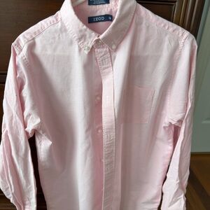 Izod Men's Light Pink Casual Button-Down Shirt